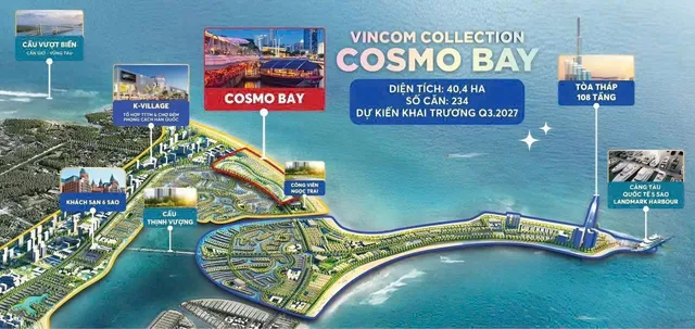 Phối cảnh Cosmo Bay Shophouse - Vịnh Ngọc (The Green Bay), Vinhomes Green Paradise Cần Giờ