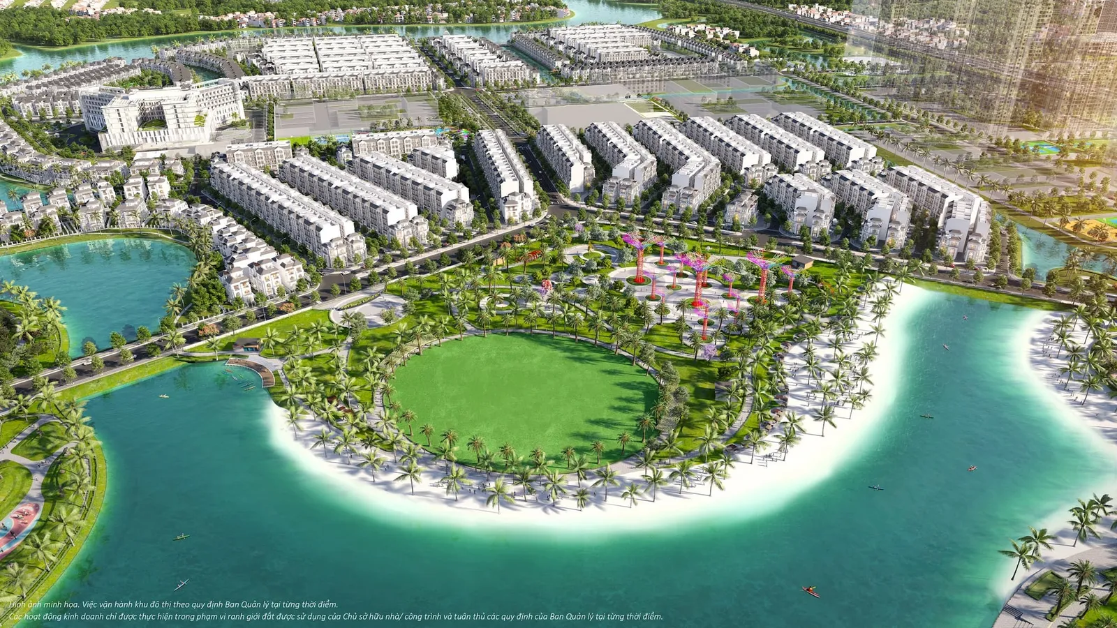 Quảng trường Grand Park nhìn về phân khu The Manhattan, Vinhomes Grand Park
