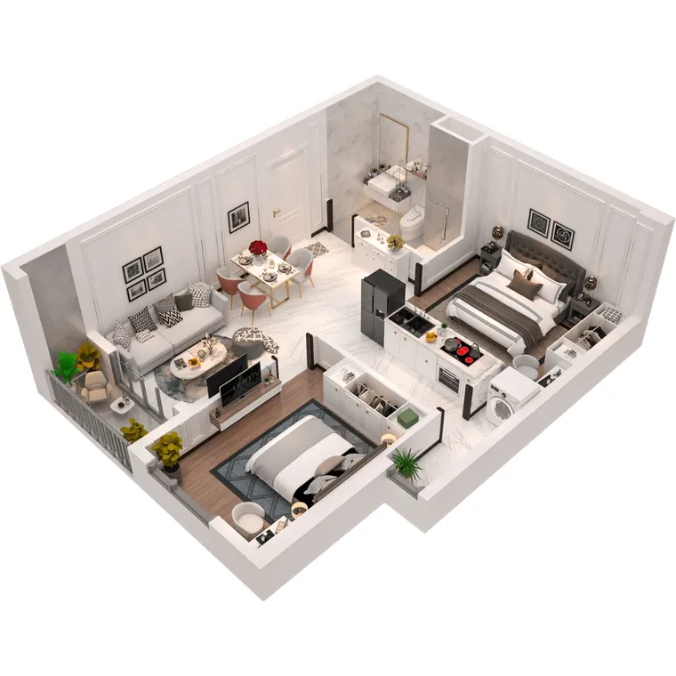 Phối cảnh Maison Grand Phú Mỹ 1