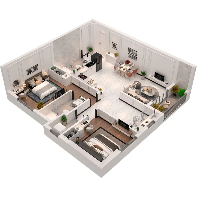 Phối cảnh Maison Grand Phú Mỹ 3