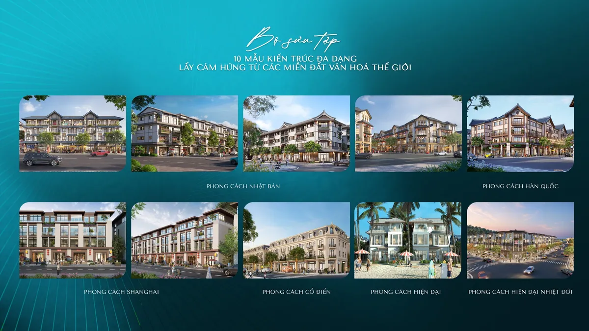 6 phong cách kiến trúc tại Vinhomes Pearl Bay: Hàn Quốc, Nhật Bản, Shanghai, cổ điển, hiện đại, hiện đại nhiệt đới